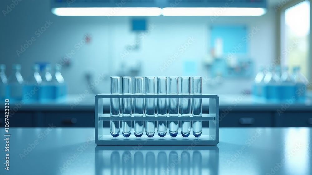 Test Tube Rack in a Polished Laboratory Environment Test Tube Rack in a Polished Laboratory Environment