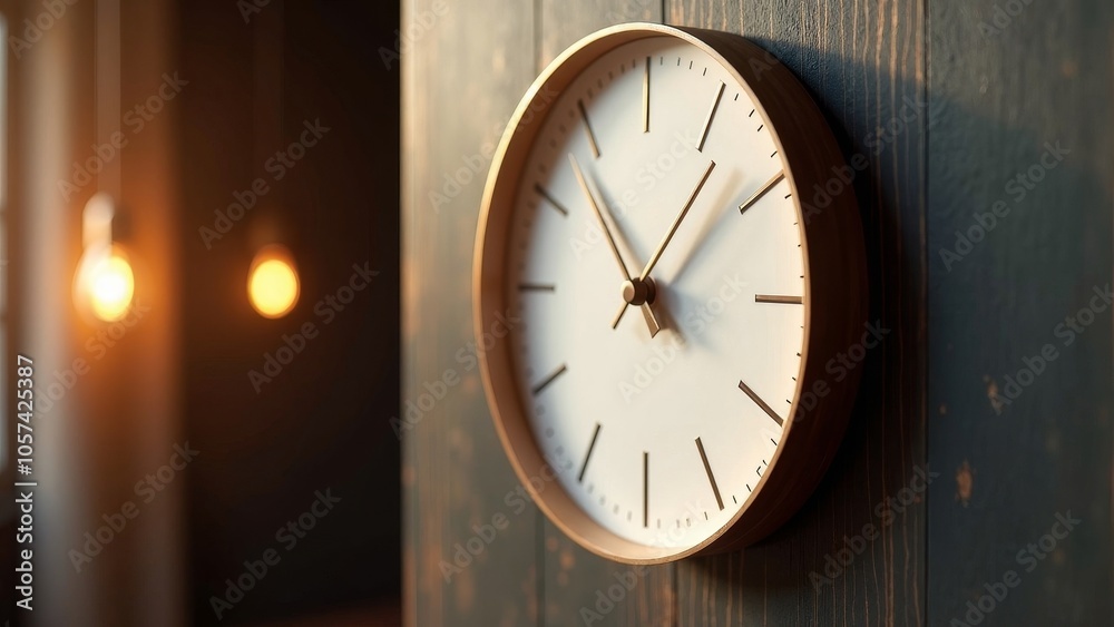 custom made wallpaper toronto digitalSleek Wall Clock in a Contemporary Setting with Ambient Lighting