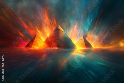 Fantastic colorful Pyramids