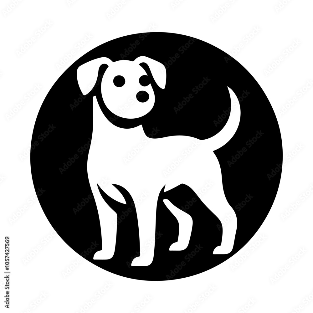 Silhouette Dog Logo Design Vector Illustration. Silhouette Dog Logo Design Vector Illustration.