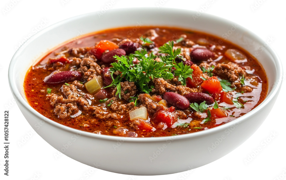 Delicious and Hearty Chili Dish Garnished with Fresh Herbs Perfect for Comfort Food Blogs and Recipe Sharing Delicious and Hearty Chili Dish Garnished with Fresh Herbs Perfect for Comfort Food Blogs and Recipe Sharing