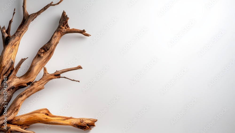 Fototapeta premium Old Dead Tree Branch Left on the Ground