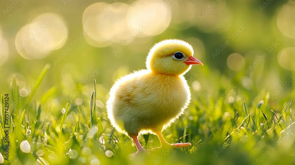 Tiny Chick in the Grass Tiny Chick in the Grass