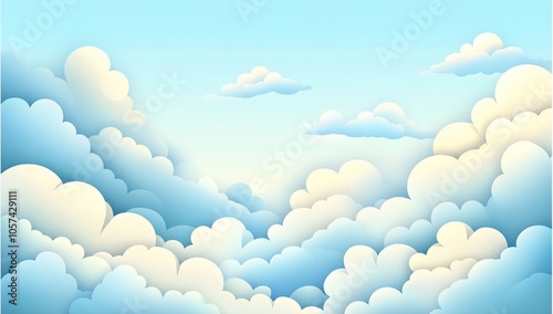 Soft Abstract Sky with Cloud Textures
