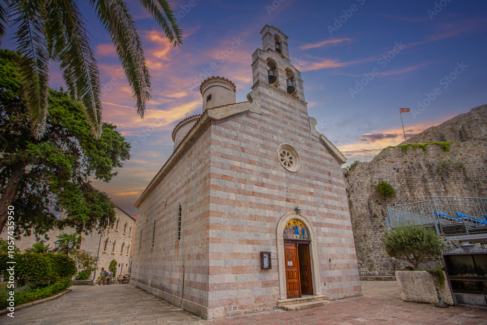 Church in the old town of Budva, Montenegro
