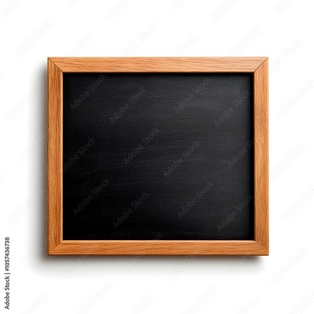 Classic Blackboard with Wooden Frame Isolated on White Background Classic Blackboard with Wooden Frame Isolated on White Background