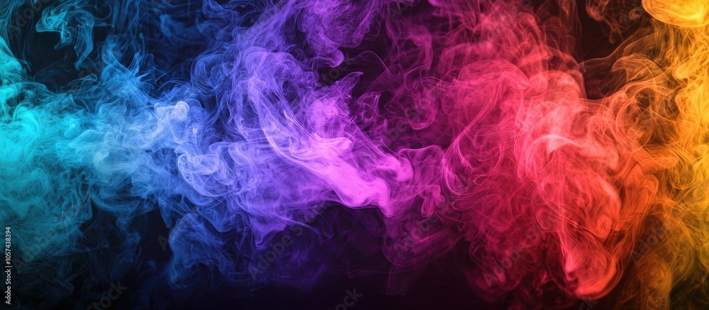 Obraz premium Movement Of Smoke Abstract Color Smoke On Black Background Smoke Background Colorful Ink Background Rainbow Smoke Beautiful Smoke