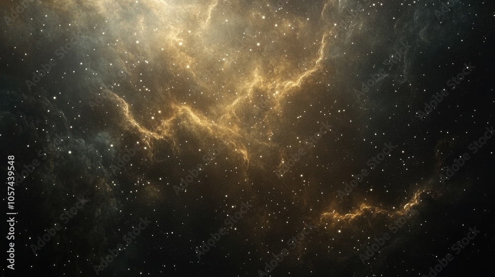 Obraz premium Stunning view of stars constellations and the Milky Way surrounded by cloud like fog in the vastness of space Captivating cosmic scene and deep darkness