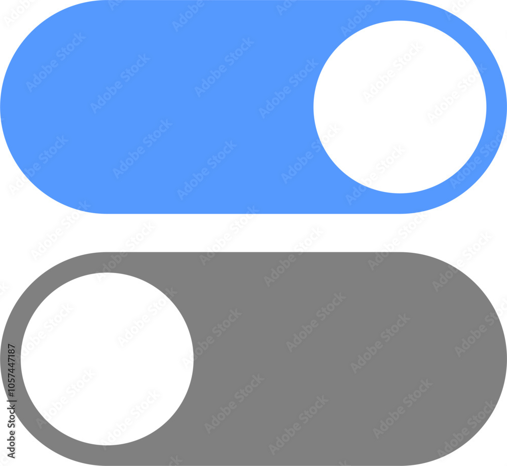 On and off button. Toggle switch symbol. On and off button. Toggle switch symbol.