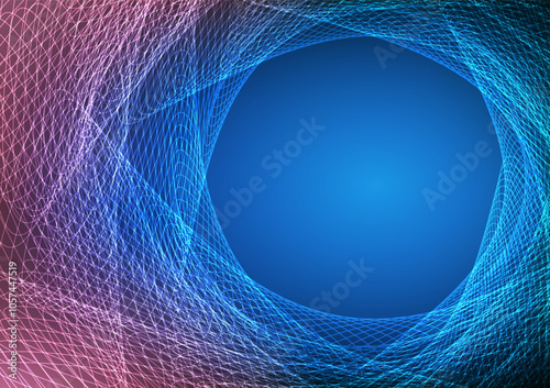 Abstract background blue line modern background. Design for futuristic, fiber optic, wave, telecoms, digital, internet, online, network, communication, connection.