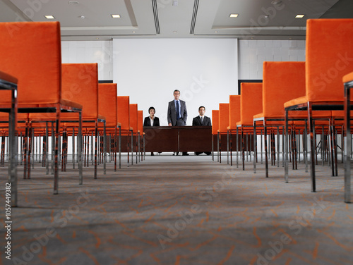 Business People in Auditorium photo