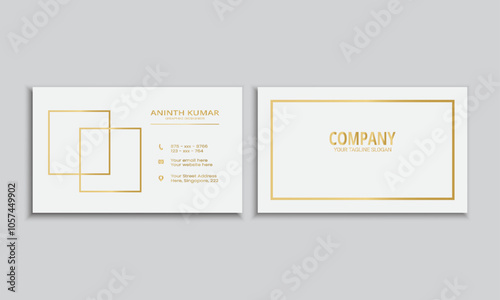 Wallpaper Mural New elegant creative corporate double sided design in white and bright golden color Torontodigital.ca