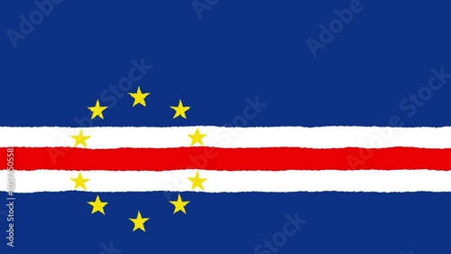 Wallpaper Mural 手描き風のカーボベルデの国旗です。 Torontodigital.ca