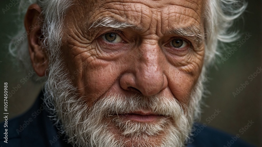 Portrait of elderly man with thoughtful expression Portrait of elderly man with thoughtful expression