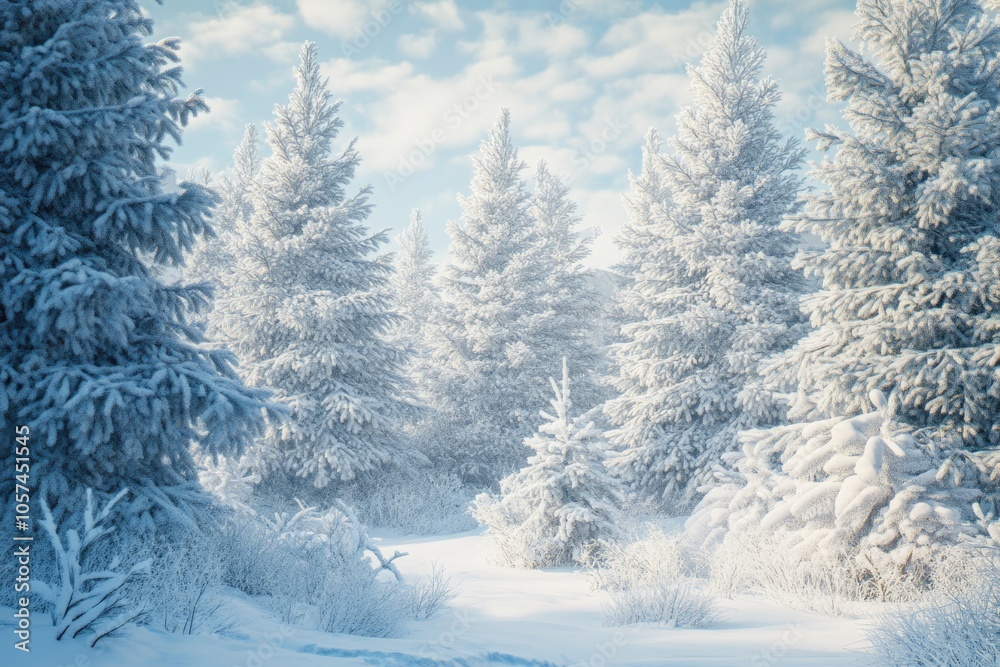 Fototapeta premium plants with rime