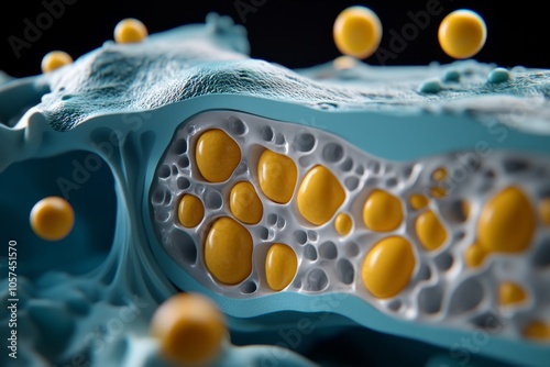 Detailed cross-section of a hair follicle, highlighting inner root sheath and outer root sheath with cuticle and cortex layers, symbolizing layered precision and insight photo