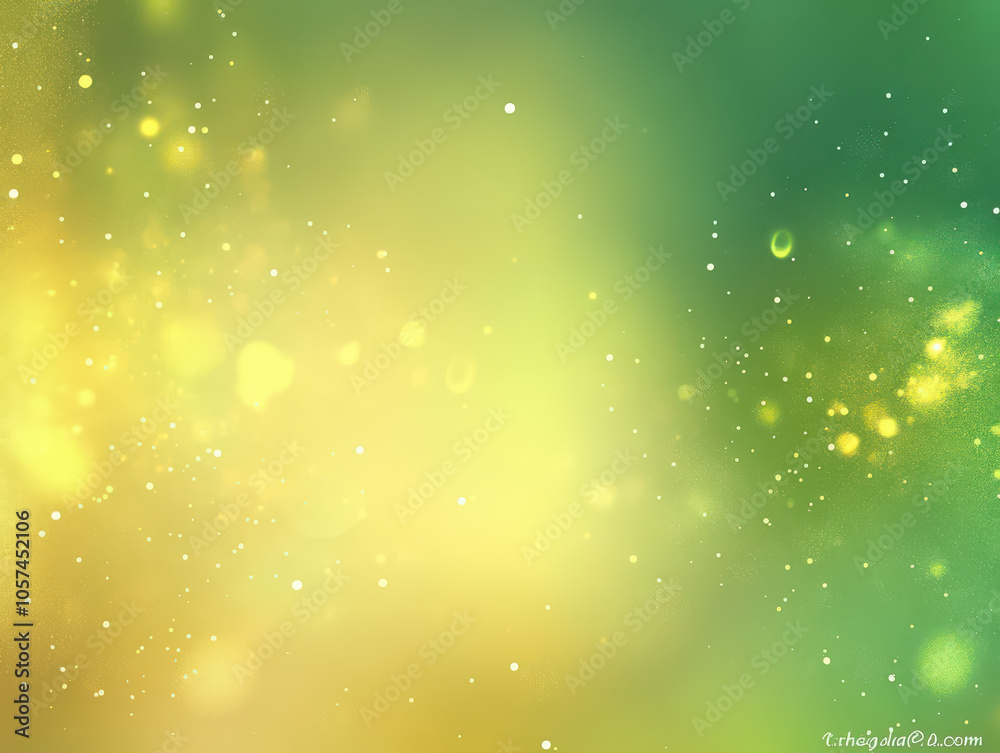 Vibrant abstract art with blended green and yellow hues, creating an ethereal and dreamy atmosphere.