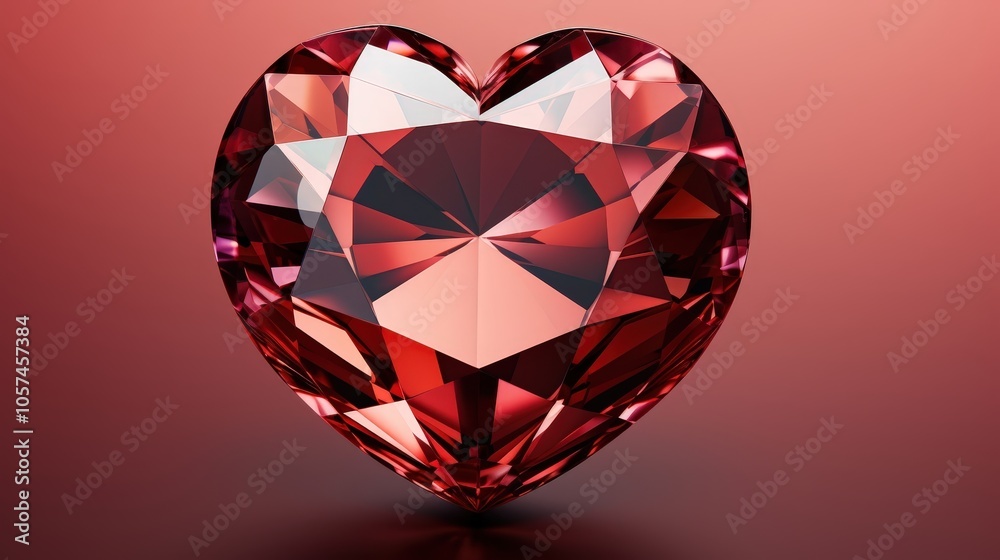 A shimmering ruby heart, a symbol of love and passion, cut with precision and brilliance, reflecting the radiant light of a thousand sunsets. A shimmering ruby heart, a symbol of love and passion, cut with precision and brilliance, reflecting the radiant light of a thousand sunsets.