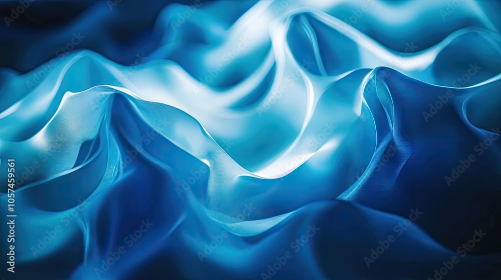 Fototapeta premium Abstract blue background with unique depth of field creates a visually striking atmosphere, perfect for various design needs. The abstract blue background offers versatility with ample copy space.