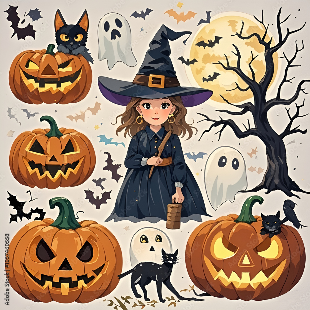 Fototapeta premium Halloween Clipart