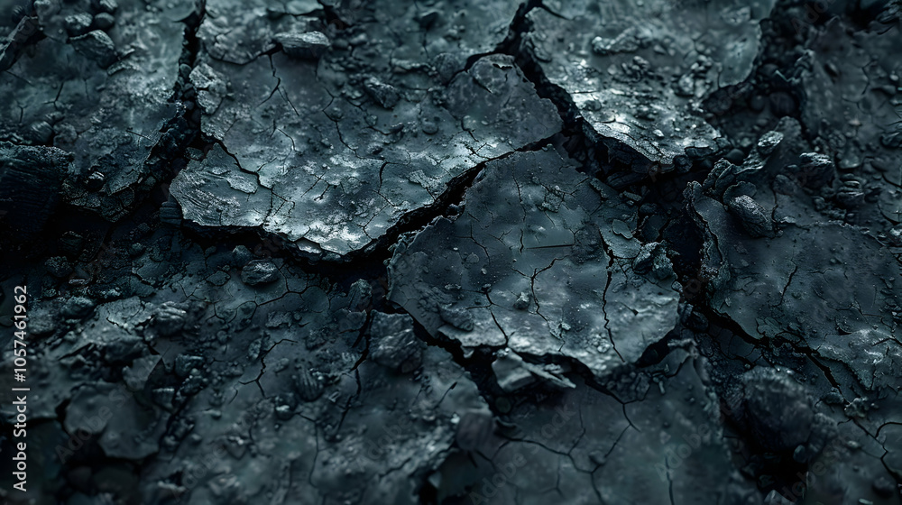 Dark Cracked Texture Abstract Background