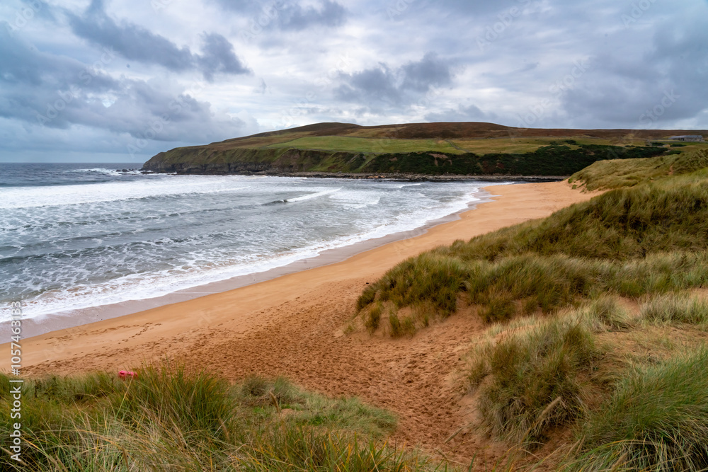 Melvich Beach on the NC500 north coast scotland Melvich Beach on the NC500 north coast scotland