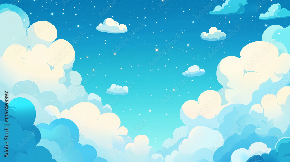 青空とピンク雲 青空とピンク雲