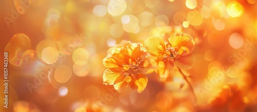 Defocused Abstract Bacground Of Orange Flower