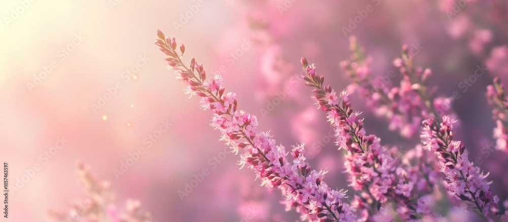 Erica Gracilis Is A Pink Plant Beautiful Floral Background Erica Gracilis Is A Pink Plant Beautiful Floral Background