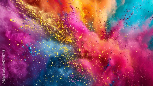 Splashes and streaks of different colors. Holi celebration. Happy Holi , Concept Indian color festival. photo