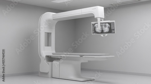 Digital photograph of dental X-ray equipment located in a doctor's office.