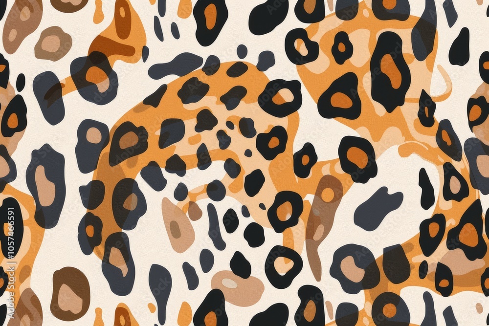 Abstract leopard print pattern in earthy tones Abstract leopard print pattern in earthy tones