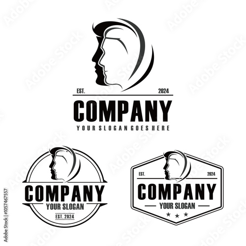 dermathology logo , hairs logo vector photo