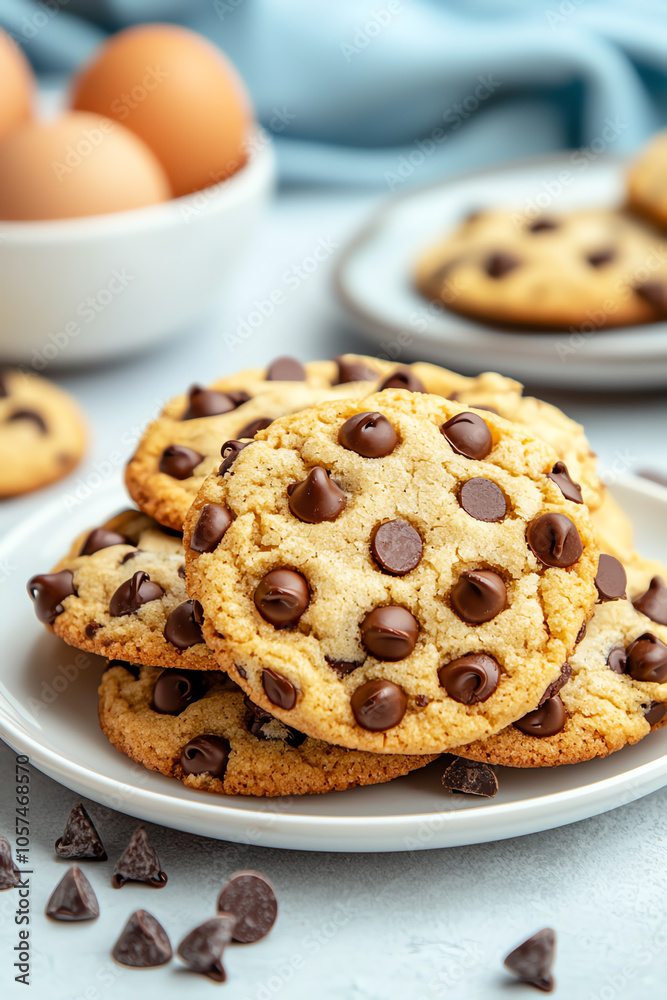 Delicious chocolate chip cookies a step-by-step guide to baking with flour and eggs Delicious chocolate chip cookies a step-by-step guide to baking with flour and eggs