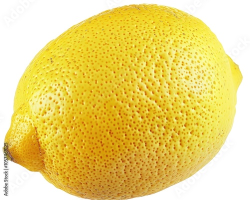 Isolated Lemon. Juicy Fresh Citrous Fruit on White Background photo