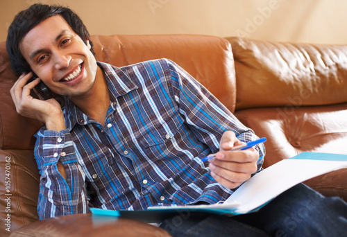 Man Working From Home photo