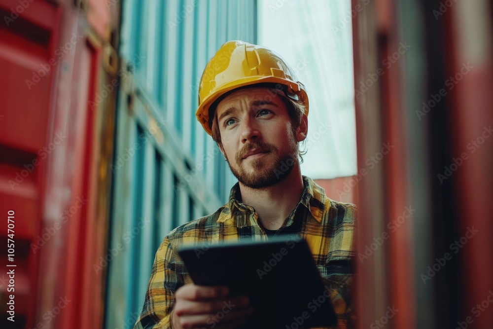 double exposure of engineer with safety helmet double exposure of engineer with safety helmet