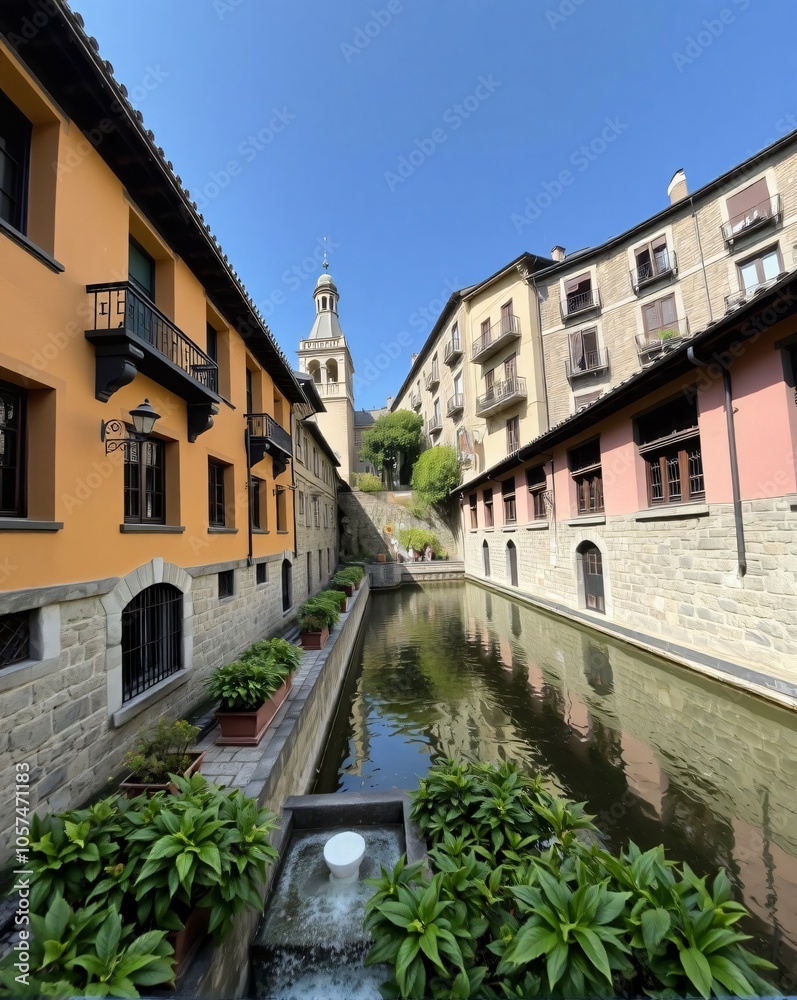 Fototapeta premium view of the old town country