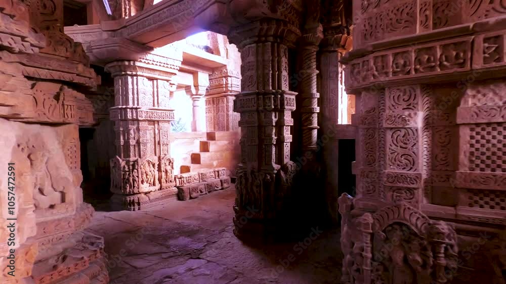 stone carvings at sas bahu temple gwalior, gwalior fort, 13th century art of India