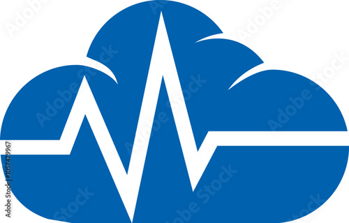 cloud pulse logo , abstract cloud logo