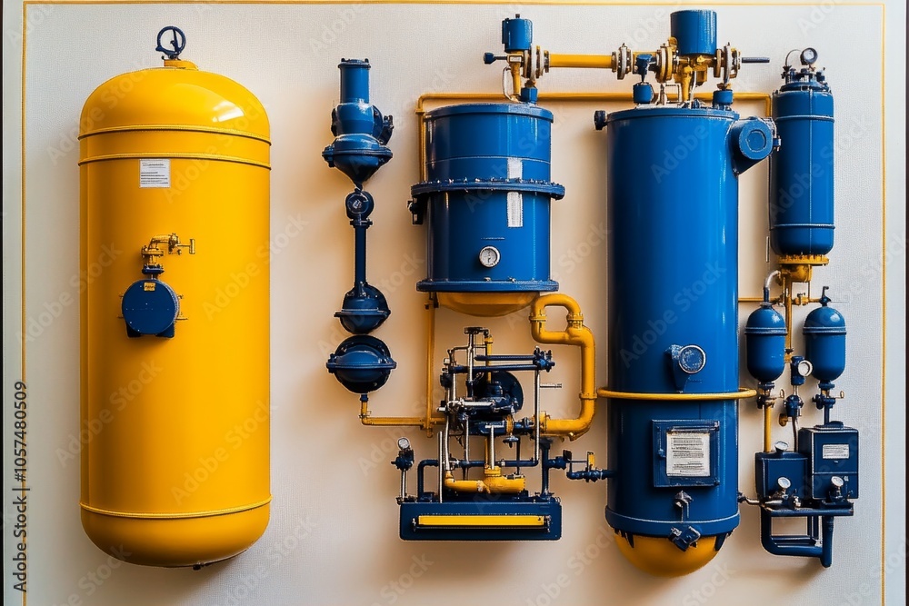 A water treatment plant blueprint with filtration tanks, chemical processing sections, and water intake areas, emphasizing the role of civil engineering in public health, symbolizing cleanliness A water treatment plant blueprint with filtration tanks, chemical processing sections, and water intake areas, emphasizing the role of civil engineering in public health, symbolizing cleanliness