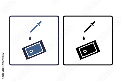 Microscope slide icon. Related to biologic. suitable for web site, app, user interfaces. solid icon style