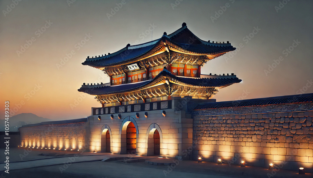 Korean traditional architecture and natural scenery Korean traditional architecture and natural scenery