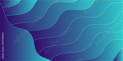 Abstract wavy line background in cool blue and teal gradient tones, with flowing curves creating a sense of movement and depth. Perfect for modern designs, digital art, and calming visual themes.