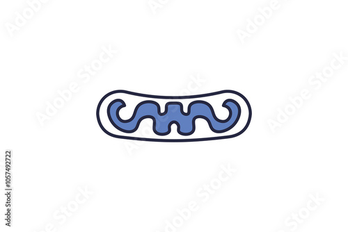 Mitochondria icon. Related to biologic. suitable for web site, app, user interfaces. flat line icon style