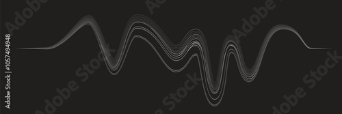 Digital sound equalizer . Audio signal frequency signal . Abstract flow linear fluid wavy shape . Acoustic volume lines .Curved lines pattern . Music sound wave . Vector illustration