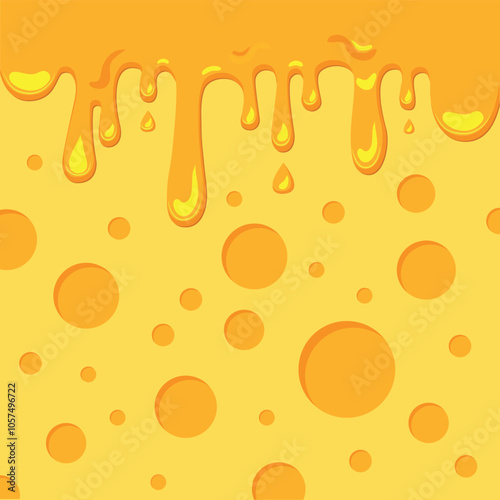 yellow cheese pattern with melted cheese