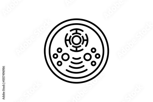 Animal cell icon. Related to biologic. suitable for web site, app, user interfaces. Line icon style