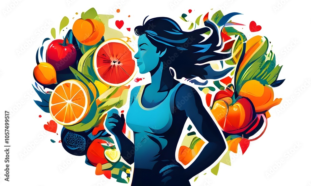 minimalist wallpaper illustration showcasing abstract elements symbolizing a healthy lifestyle minimalist wallpaper illustration showcasing abstract elements symbolizing a healthy lifestyle
