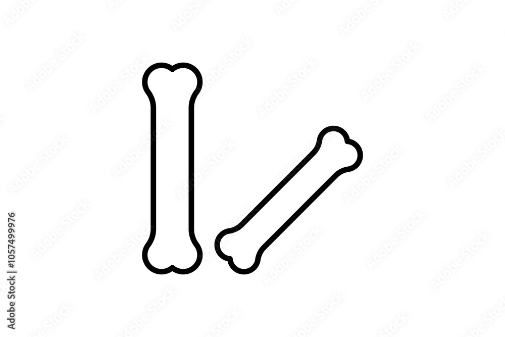 Bone icon. Related to biologic. suitable for web site, app, user interfaces. Line icon style Bone icon. Related to biologic. suitable for web site, app, user interfaces. Line icon style